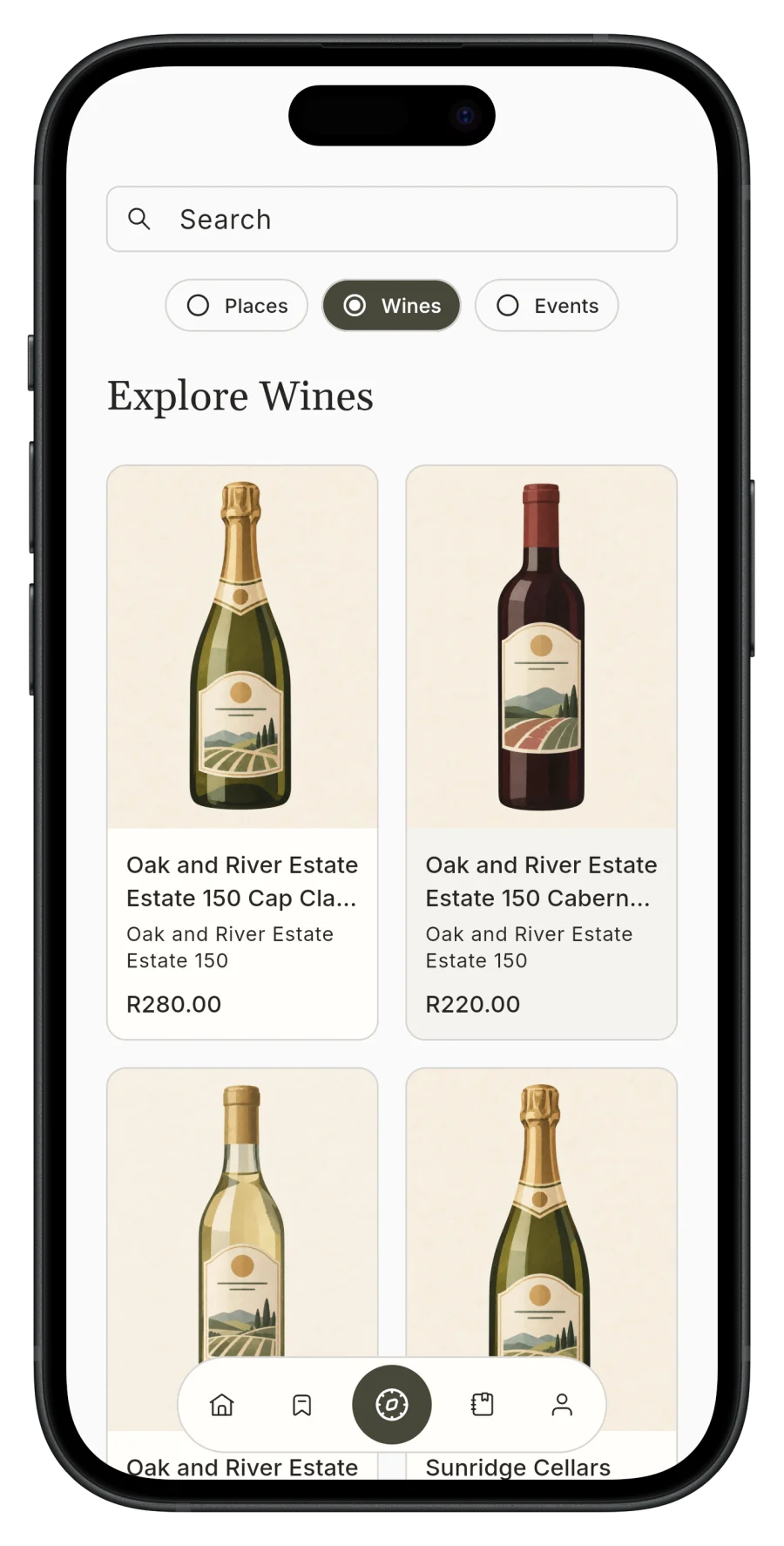 Explore Wines with wine cards and prices on Korkage on iPhone